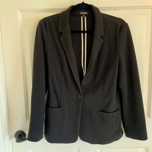 Black Knit Blazer Size L Express